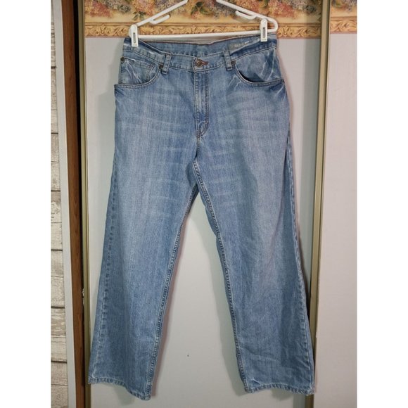 Levi's Silver 34 Baggy Light Wash Denim Classic Men's Casual Outdoor Biker Jeans - Picture 1 of 6